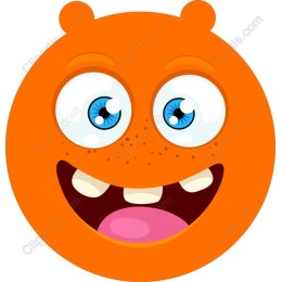 Orange Smiley Monster