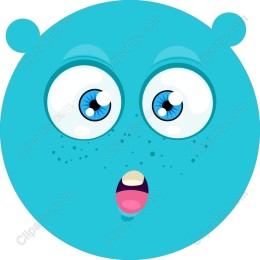 Surprised Blue Character