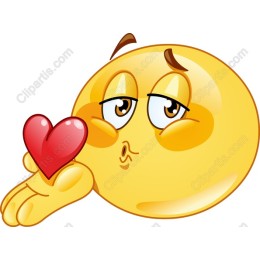 Kissing Smiley with Heart
