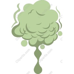 Whimsical Green Smoke Cloud