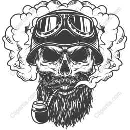 Vintage Skull with Goggles