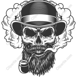 Vintage Skull and Smoke
