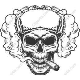 Fierce Skull with Ushanka Hat