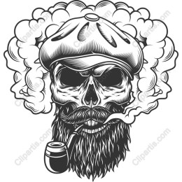Vintage Skull with Smoke work