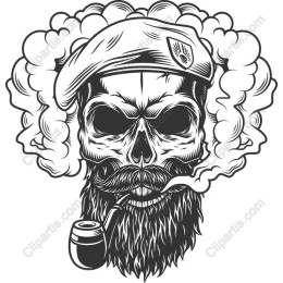 Rebellious Skull with Smoke