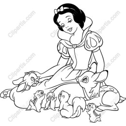 Charming Princess with Woodland Animals