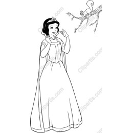 Enchanted Princess in Fairy Tale Clipart