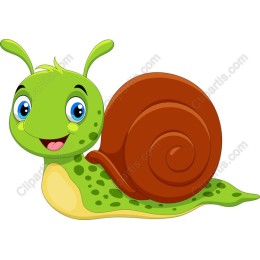 Cheerful Cartoon Snail