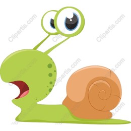 Charming Cartoon Snail