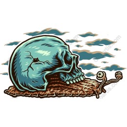 Stylized Skull and Snail work