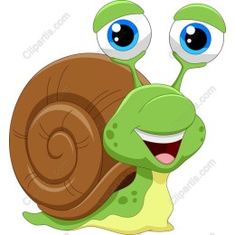 Cheerful Cartoon Snail