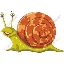 Charming Cartoon Snail