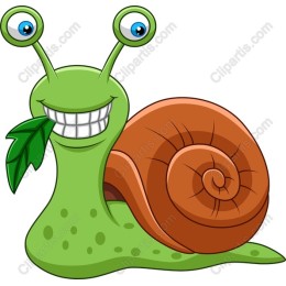 Charming Cartoon Snail