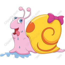 Charming Cartoon Snail
