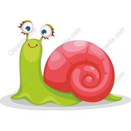 Adorable Cartoon Snail
