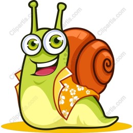 Cheerful Cartoon Snail