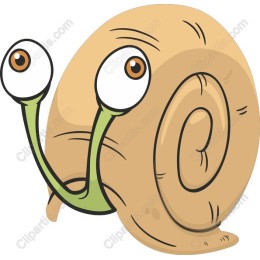 Playful Cartoon Snail