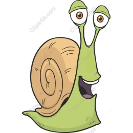 Cheerful Cartoon Snail