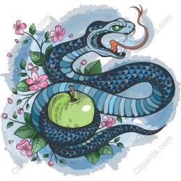 Serpent and Apple Floral