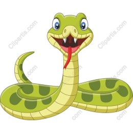 Charming Cartoon Snake