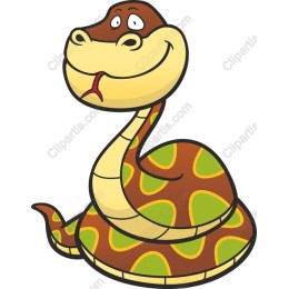 Playful Cartoon Snake