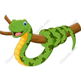 Cheerful Cartoon Snake