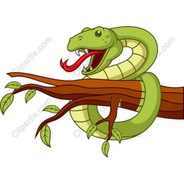 Vibrant Cartoon Snake