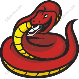 Vibrant Red and Yellow Snake