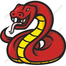 Fierce Red and Yellow Snake
