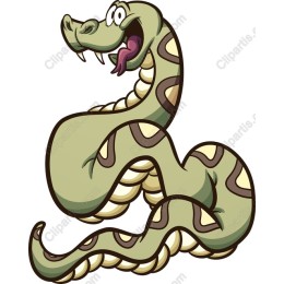 Cheerful Cartoon Snake