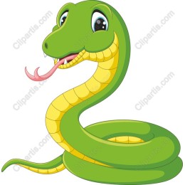 Green Cartoon Snake