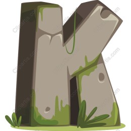 Mossy Rock Letter K