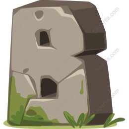 Stylized Stone Letter B