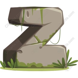 Mossy Stone Letter Z