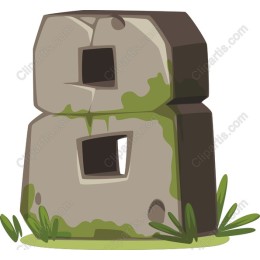 Stone Numeral 8