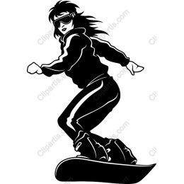 Stylish Female Snowboarder