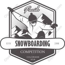 Freeride Snowboarding Competition Badge