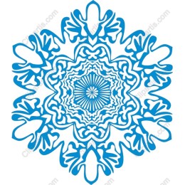 Intricate Blue Snowflake