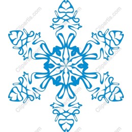 Intricate Blue Snowflake