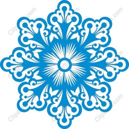 Blue Ornate Snowflake