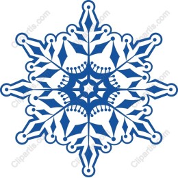 Elegant Blue Snowflake