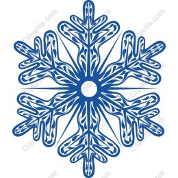 Elegant Blue Snowflake