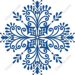 Blue Ornamental Snowflake
