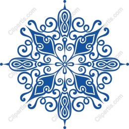 Elegant Blue Snowflake
