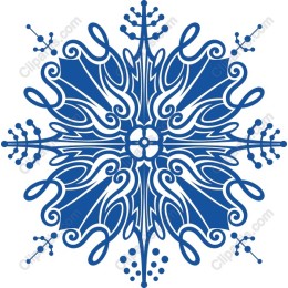 Intricate Blue Snowflake