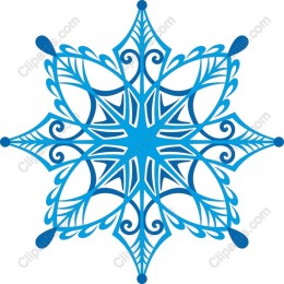 Elegant Blue Snowflake