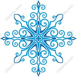 Elegant Blue Ornamental Snowflake