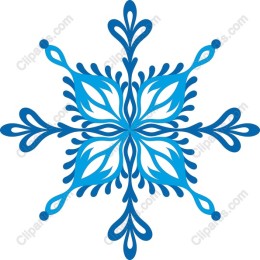 Blue Floral Snowflake