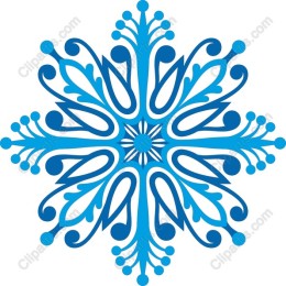 Elegant Blue Snowflake