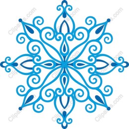 Intricate Blue Snowflake